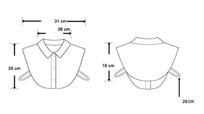 Chiffon Rhinestone Fake Collar Shirt Women's Shawl