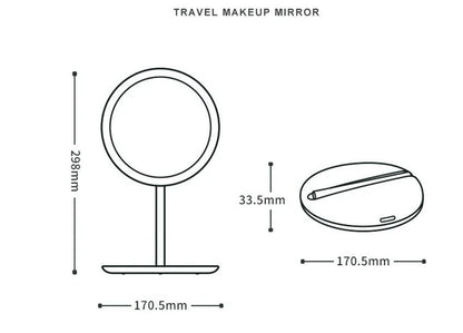 LED Folding Mirror Make-up Mirror