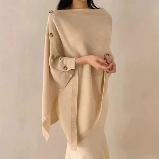 Women's Wool Slant Cape Scarf